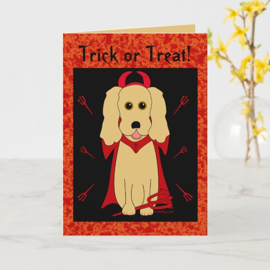 Trick or treat! kaart (Gele Bloem)