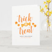 Trick or treat kaart (Gele Bloem)