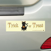 Trick or treat Kat Bumpersticker (Op auto)