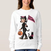 Trick or treat Kat Design Halloween Trui (Voorkant)