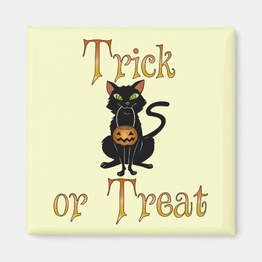Trick or treat Kat Magneet (Voorkant)
