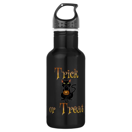 Trick or treat Kat Waterfles (Voorkant)