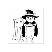 Trick or treat Katten, kunststempel Rubberstempel (Afrduk)
