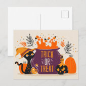 Trick or treat katten Magische Potion Brew Briefkaart (Voorkant / Achterkant)