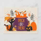 Trick or treat katten Magische Potion Brew Briefkaart (Voorkant)