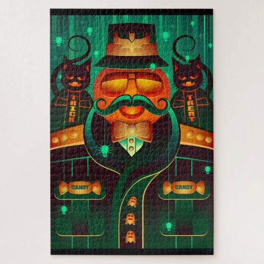 trick or treat kattenpuzzel legpuzzel (Verticaal)