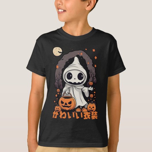 Trick or treat - Kawaii Halloween Spooky Ghost T-shirt (Voorkant)