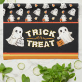 Trick or treat keukenhanddoek (Gevouwen)