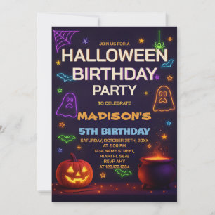 Trick or treat Kids Verjaardagsuitnodiging Kaart