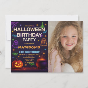 Trick or treat Kids Verjaardagsuitnodiging Kaart