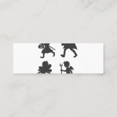 Trick or treat - Kies achtergrondkleur Mini Visitekaartje (Achterkant)