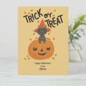 Trick or treat Kinder Halloween Klaslokaal Kaart (Staand voorkant)