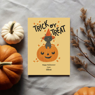Trick or treat Kinder Halloween Klaslokaal Kaart