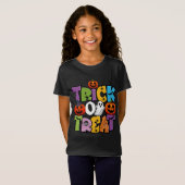 Trick or treat Kinder Halloween T-shirt – Schattig (Voorkant volledig)