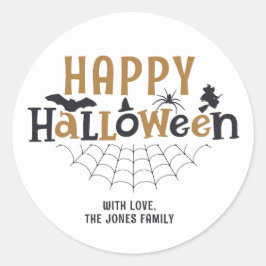 Trick or treat, Kinder Happy Halloween Party Favor Ronde Sticker