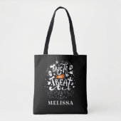 Trick or Treat Kinderen Custom Halloween Tote Bag (Voorkant)