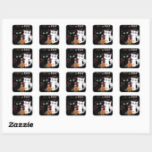 Trick or treat Kittens Vierkante Sticker (Vel)