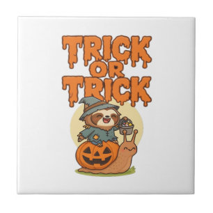 Trick or Treat Klassiek T-shirt Tegeltje