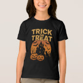 Trick or treat kleding Retro Halloween man vrouw Tri-Blend Shirt (Voorkant)