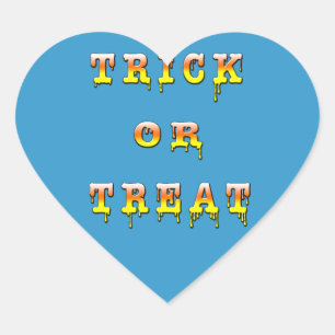 Trick or treat (kleur van het maïskolf) hart sticker