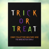 Trick or treat kleurrijke grappige spookachtige aa raamsticker (Vel 3)