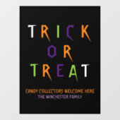 Trick or treat kleurrijke grappige spookachtige aa raamsticker (Vel)