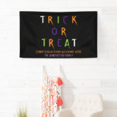 Trick or treat kleurrijke grappige spookachtige aa spandoek (Insitu)