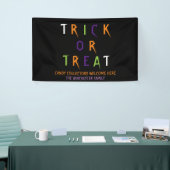 Trick or treat kleurrijke grappige spookachtige aa spandoek (Beurs)