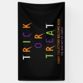 Trick or treat kleurrijke grappige spookachtige aa spandoek (Verticaal)