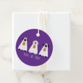 Trick or treat Labrador Retriever Spookhonden Bedankjes Labels (In situ)