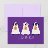 Trick or treat Labrador Retriever Spookhonden Briefkaart (Voorkant / Achterkant)