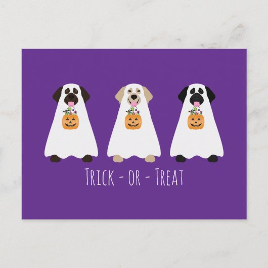 Trick or treat Labrador Retriever Spookhonden Briefkaart (Voorkant)