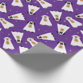 Trick or treat Labrador Retriever Spookhonden Cadeaupapier (Hoek)