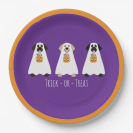 Trick or treat Labrador Retriever Spookhonden Papieren Bordje