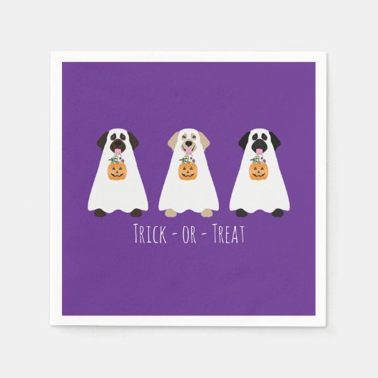 Trick or treat Labrador Retriever Spookhonden Servet (Voorkant)