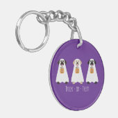 Trick or treat Labrador Retriever Spookhonden Sleutelhanger (Voorkant Links)