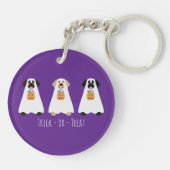 Trick or treat Labrador Retriever Spookhonden Sleutelhanger (Achterkant)
