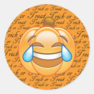 Trick or treat lachen pompoen emoji Sticker