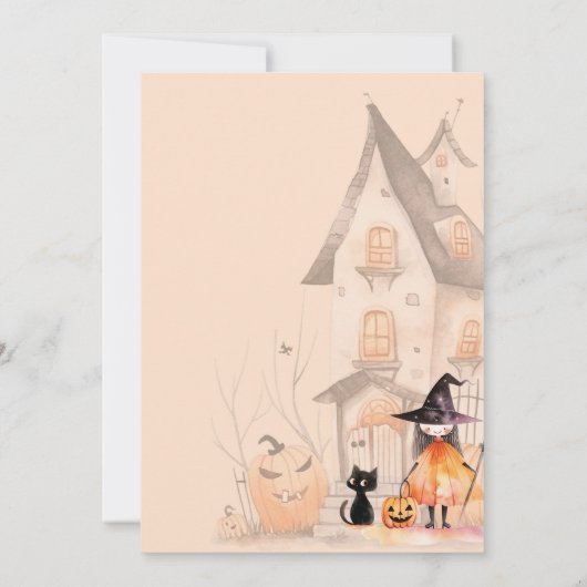 Trick or treat leuk Spooktacular verjaardagsfeestj Kaart (Achterkant)