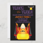 Trick or treat Leuke Candy Corns Halloween Verjaar Kaart (Voorkant)