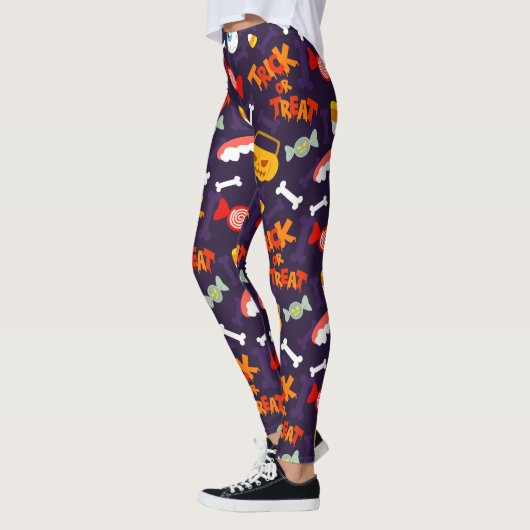 Trick or treat Leuke Halloween Pompoen Monsters Leggings (Links)