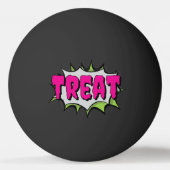 'Trick or treat' Leuke Halloween Stripboek Pop Art Pingpongbal (Achterkant)