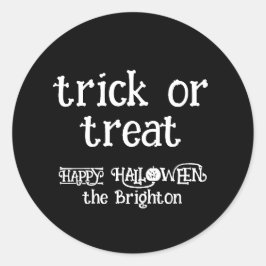 Trick or treat leuke leuke bot pompoen Halloween Ronde Sticker