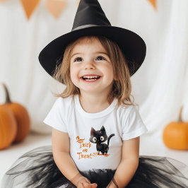 Trick or treat leuke zwarte kat Halloween feest Kinder Shirts