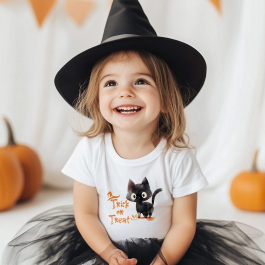 Trick or treat leuke zwarte kat Halloween feest Kinder Shirts