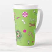 Trick or treat! Lieve dood en Snoep! Latte Mok (Rechterhoek)