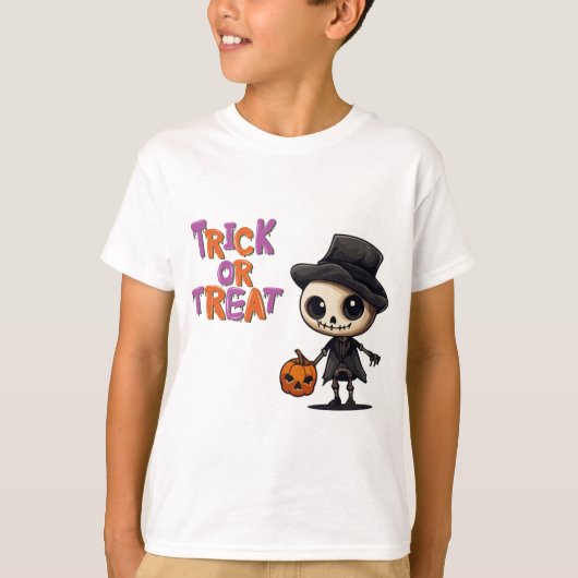 Trick or treat Little Skeleton T-shirt (Voorkant)