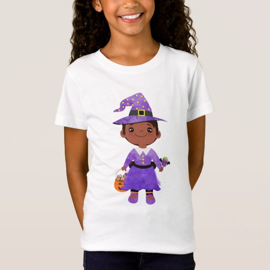 Trick or treat Little Witch T-shirt (Voorkant)