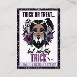 Trick or Treat Maar Meestal Trick Griezelen Klaslo Plaatskaartje