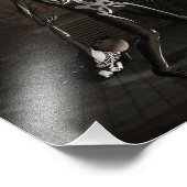 Trick or Treat. Man dressed as skeleton Foto Afdruk (Hoek)